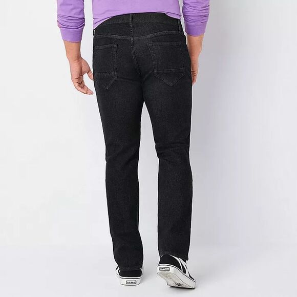 Arizona Jean Co Black Denim Straight Leg Jeans Men's 34x30 America Biker Worker - Picture 3 of 13